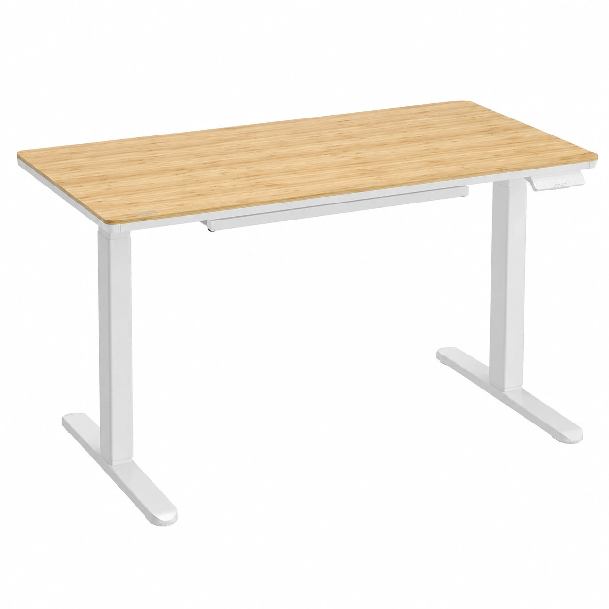 Computertisch – 120 × 60 cm, höhenverstellbar, mit Schubladen, elektrisch, aus Bambus