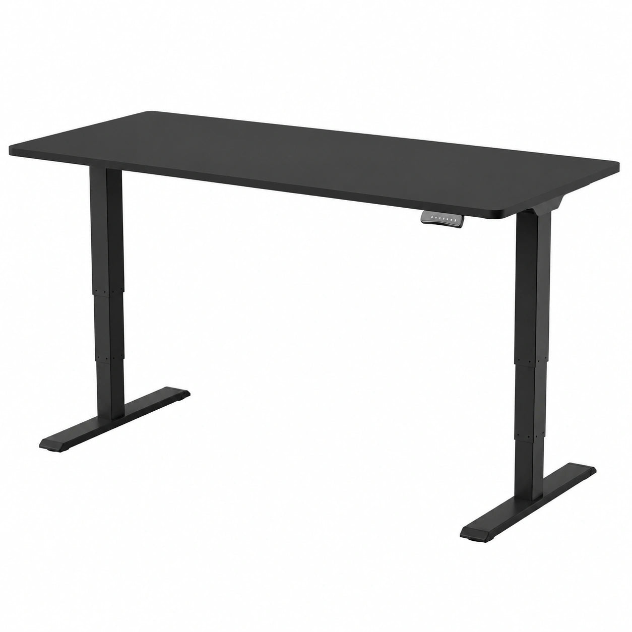 Schreibtisch – 200 × 80 cm, höhenverstellbar, elektrisch, Schwarz, für Büro