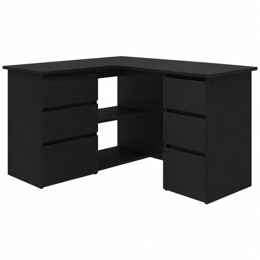 Schreibtisch – 145 × 100 × 76 cm, minimalistischer Stil, Schwarz