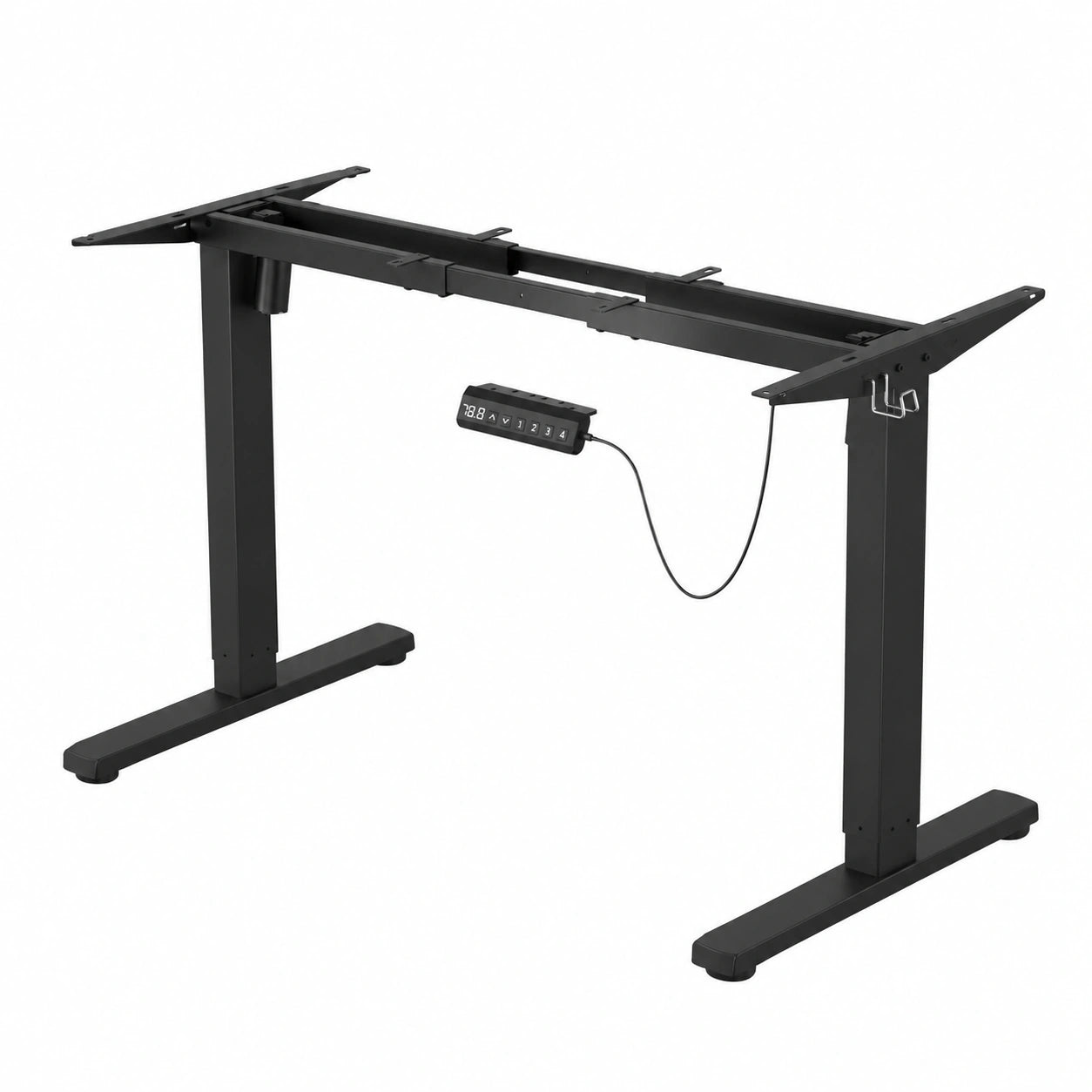 Schreibtisch – höhenverstellbar, elektrisch, Schwarz