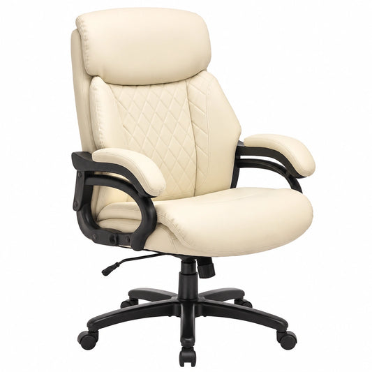Chefsessel – 59 cm, mit LED-Beleuchtung, mit Armlehnen, mit Rückenlehne, aus Leder, für Büro
