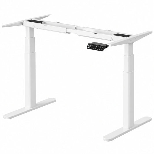 Schreibtisch – 125 cm, ovale Form, höhenverstellbar, elektrisch