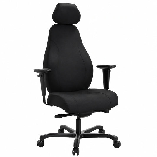 Chefsessel – aus Stoff, Schwarz