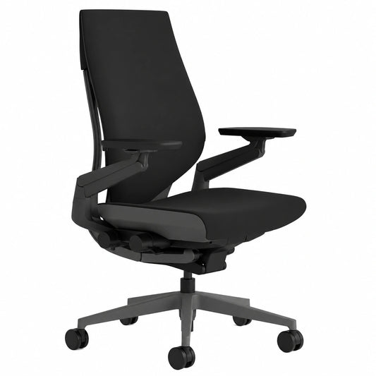 Bürostuhl – mit Armlehnen, Schwarz