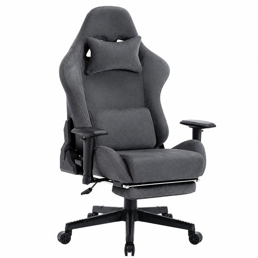 Stuhl – drehbar, aus Stoff, Grau