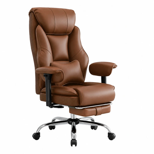 Bürostuhl – mit Rückenlehne, Braun, für Büro
