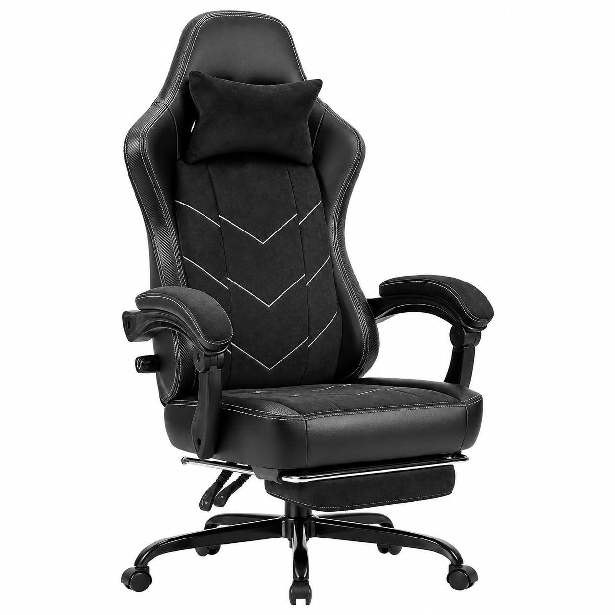 Stuhl – aus Stoff, Schwarz